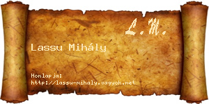 Lassu Mihály névjegykártya