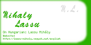 mihaly lassu business card